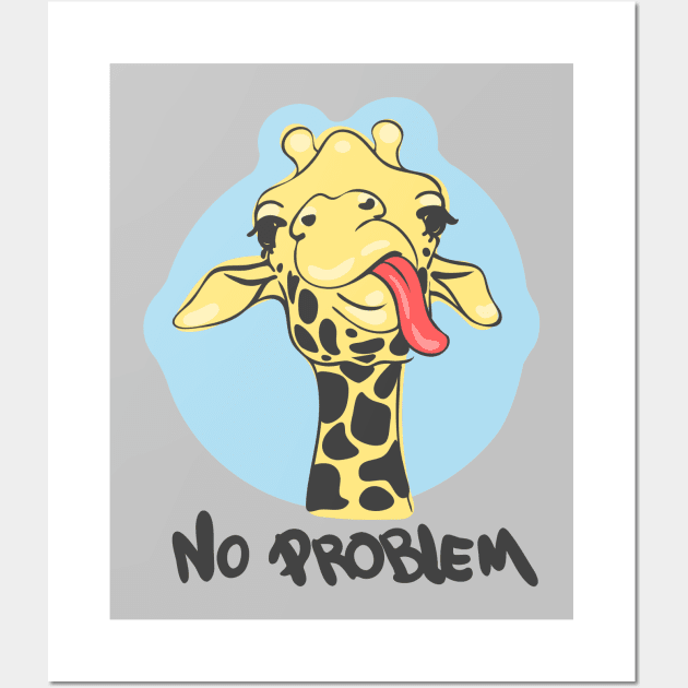 No problem derpy giraffe Wall Art by Bonky